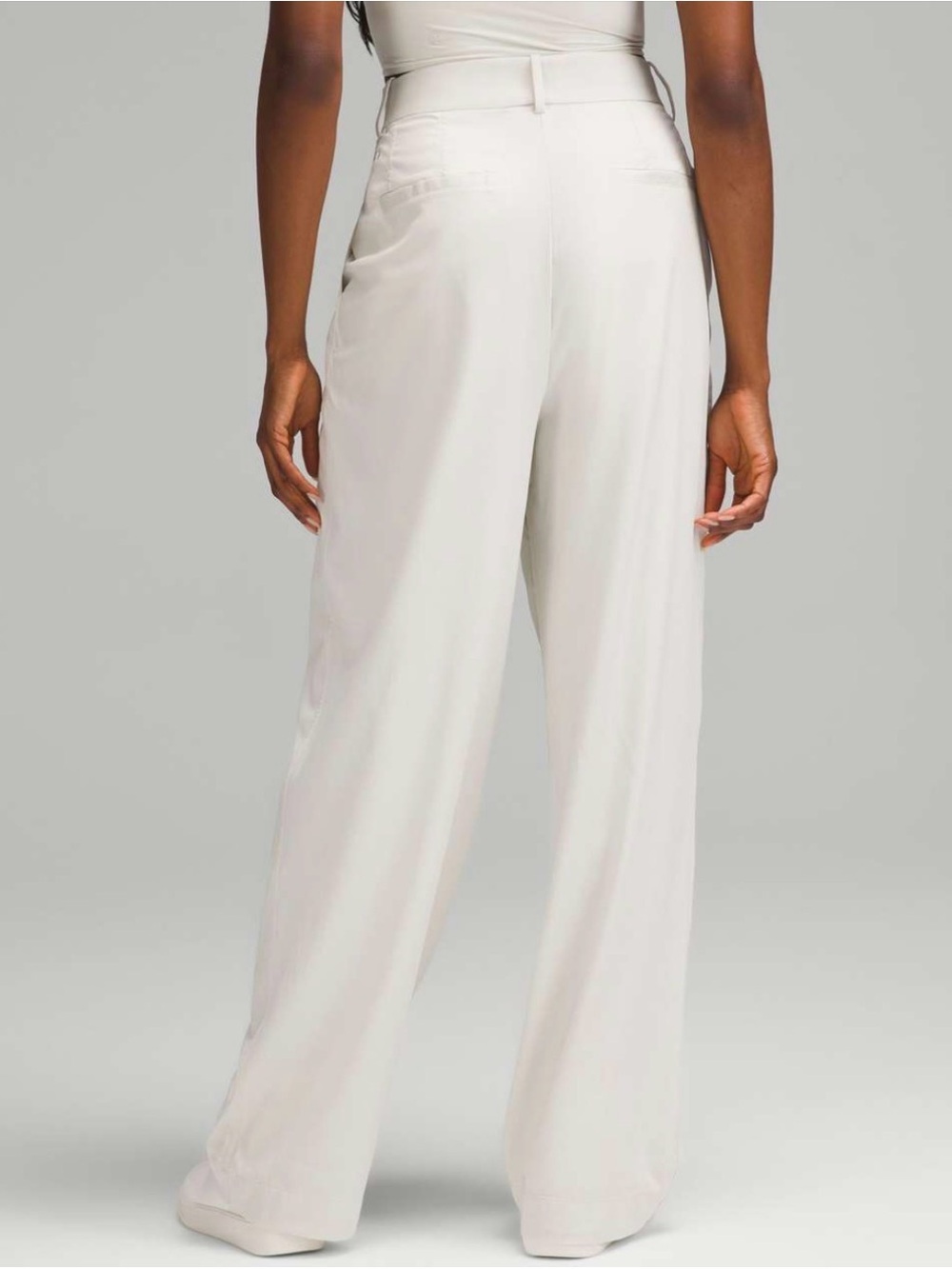 Lululemon Pleat-Front High-Rise Trouser *Regular Bone Size 10 Cropped - Picture 2 of 6